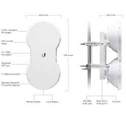 Sistem radio Ubiquiti airFiber 5 Mid-Band 5GHz, 1.2+ Gbps, Full-Duplex, PtP - AF-5